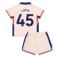 Chelsea Romeo Lavia #45 Vieras Peliasu Lasten 2024-25 Lyhythihainen (+ Lyhyet housut)